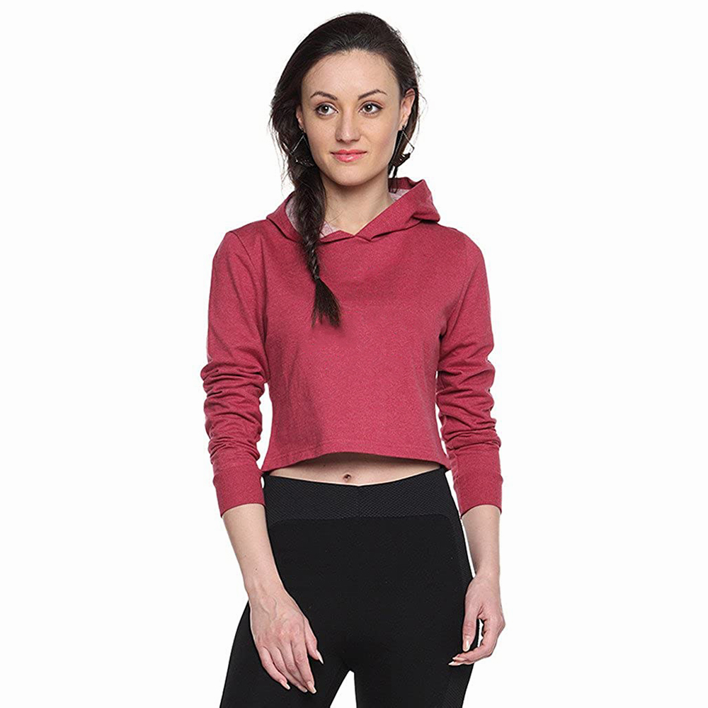 Foxa Impex Cotton Best Selling Women Crop Top Hoodie Professional Quality 100% Polyester Cotton Made Crop Top Hoodies For Women