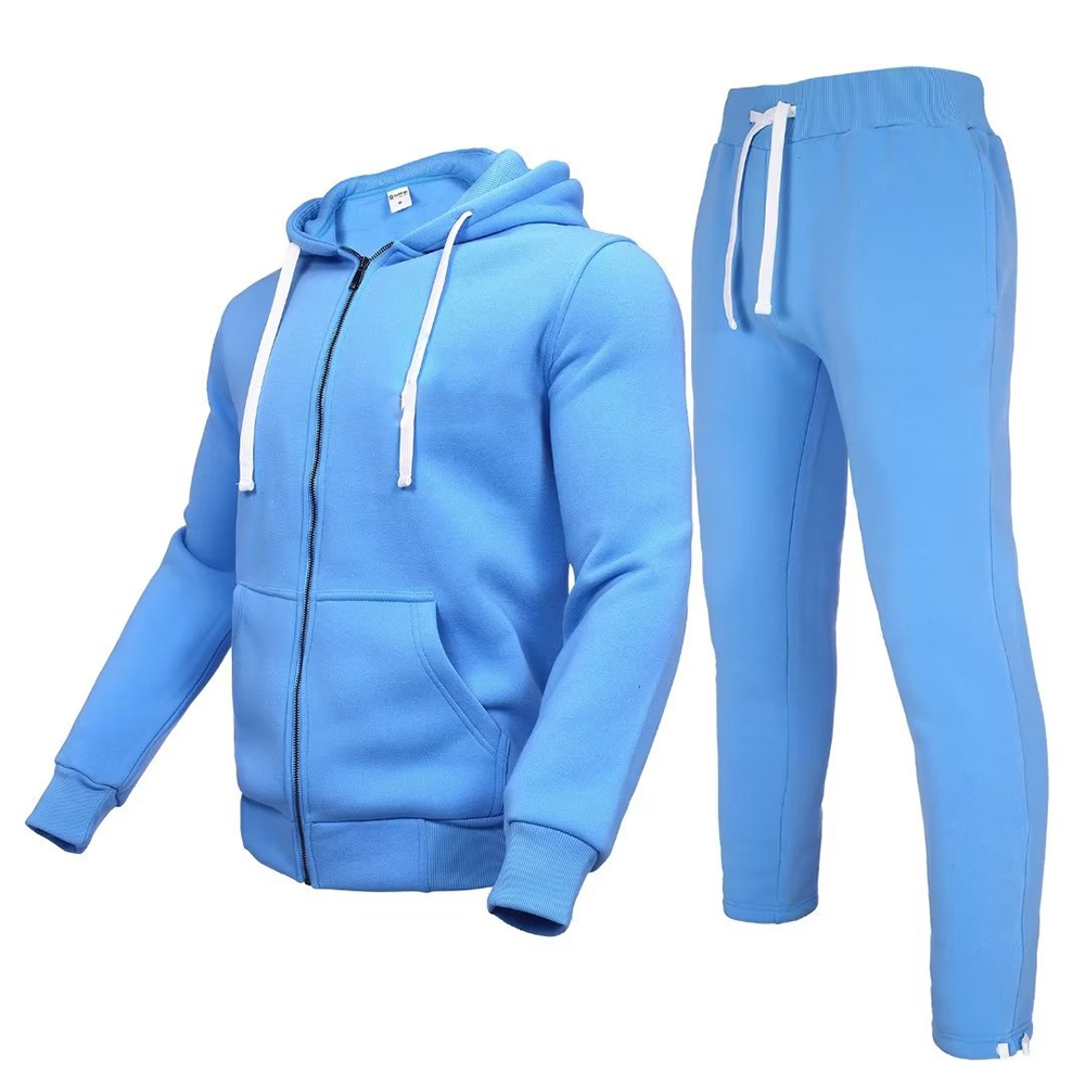 Foxa Impex Men's Athletic Running Tracksuit Set Casual Full Zip Jogging Sweat Suit